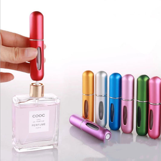 Mini Portable Refillable 5ml Perfume Aluminum Atomizer Spray Cosmetic Bottle - Genex Gadgets 